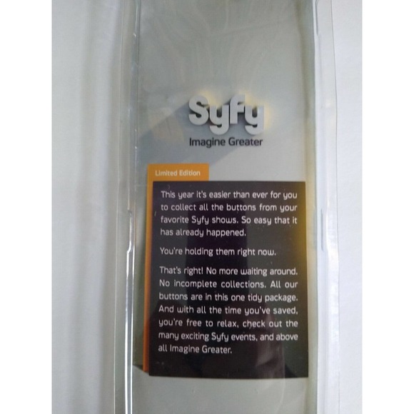 SyFy Set 10 Pinback Buttons Badges Ghost Hunters Chiller Eureka Stargate Caprica - Picture 6 of 7